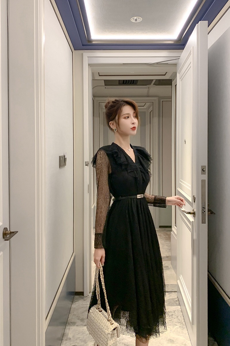 [急速出荷]式 二次会 ウェディング 結婚式 卒業式 披露宴 同窓会 お呼ばれ 大人 着痩せ パーティー ドレス ワンピ チュール vネック 秋