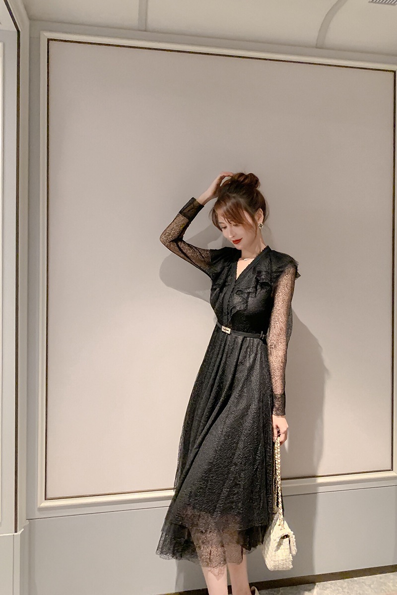 [急速出荷]式 二次会 ウェディング 結婚式 卒業式 披露宴 同窓会 お呼ばれ 大人 着痩せ パーティー ドレス ワンピ チュール vネック 秋