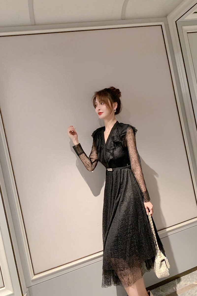 [急速出荷]式 二次会 ウェディング 結婚式 卒業式 披露宴 同窓会 お呼ばれ 大人 着痩せ パーティー ドレス ワンピ チュール vネック 秋