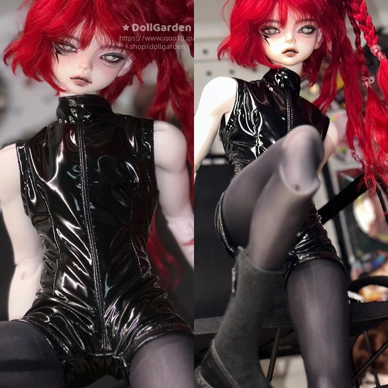bjd服 ドール 服 1/4 オールインワン皮服 ノースリーブ ブラック ホワイト シルバー MSD/猫可可/生姜体サイズ球体関節人形用衣装 ドールウェア bjd服 ドール 服 1/4 オールインワン皮服 ノースリーブ ブラック ホワイト シルバー MSD/猫可可/生姜体サイズ球体関節人形用衣装 ドールウェア