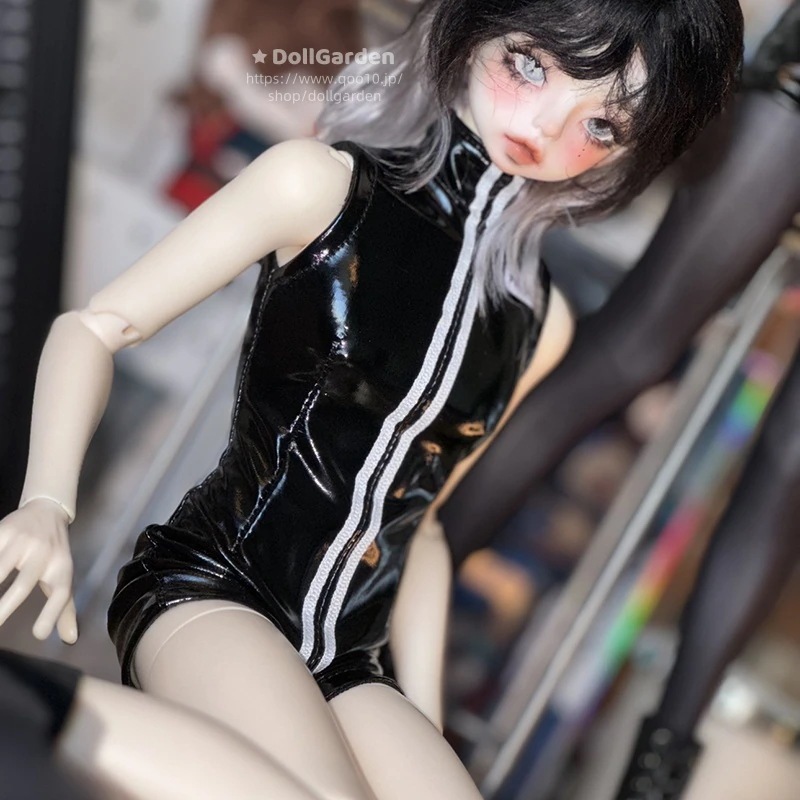 bjd服 ドール 服 1/4 オールインワン皮服 ノースリーブ ブラック ホワイト シルバー MSD/猫可可/生姜体サイズ球体関節人形用衣装 ドールウェア bjd服 ドール 服 1/4 オールインワン皮服 ノースリーブ ブラック ホワイト シルバー MSD/猫可可/生姜体サイズ球体関節人形用衣装 ドールウェア