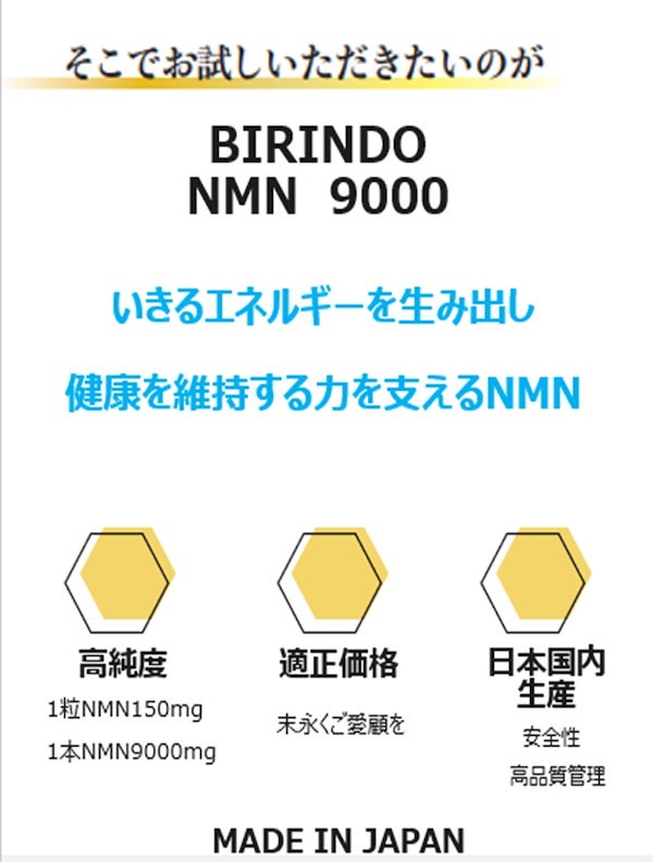 BIRINDO NMN 9000　高純度　贅沢　正規品