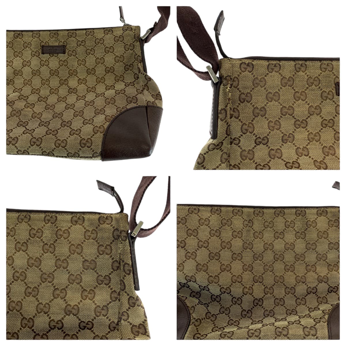 ブラウン ベージュ シルバー金具 GGキャンバス 114273 ショルダーバッグ メッセンジャーバッグ レディース 503685