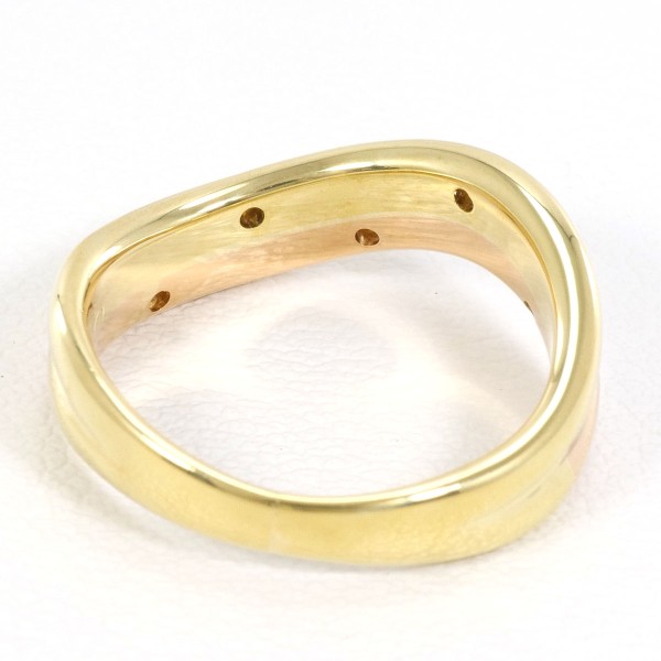 K18 18金 YG イエローゴールドPG リング 指輪 8号 ダイヤ 0.05 ジュエリー 中古 K18 18金 YG イエローゴールドPG リング 指輪 8号 ダイヤ 0.05 ジュエリー 中古