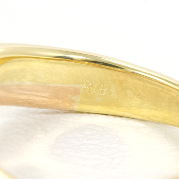 K18 18金 YG イエローゴールドPG リング 指輪 8号 ダイヤ 0.05 ジュエリー 中古 K18 18金 YG イエローゴールドPG リング 指輪 8号 ダイヤ 0.05 ジュエリー 中古