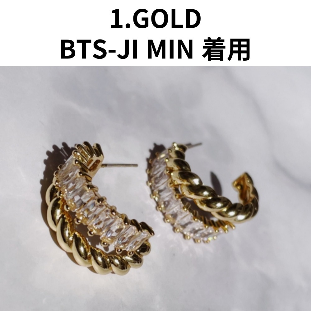 BTS JI MIN I着用/クーポン贈呈/韓国ファッション/ ジュエリー./Eternal Earringsピアス