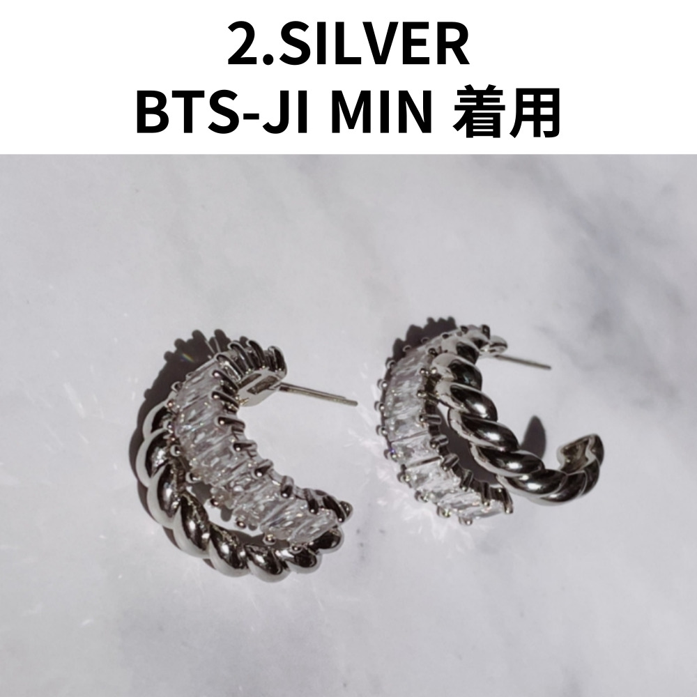 BTS JI MIN I着用/クーポン贈呈/韓国ファッション/ ジュエリー./Eternal Earringsピアス