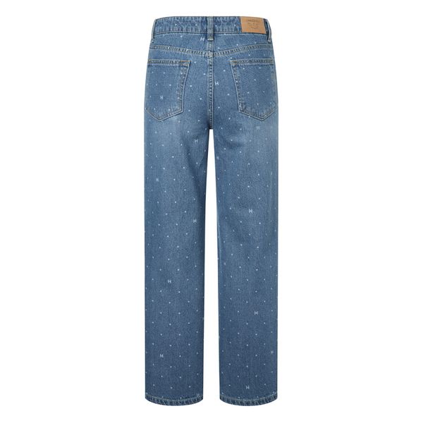 (ヘッジズレディース) 24SS ブルードットプリントセミワイドデニムパンツ HSPA4B282B2 (ヘッジズレディース) 24SS ブルードットプリントセミワイドデニムパンツ HSPA4B282B2