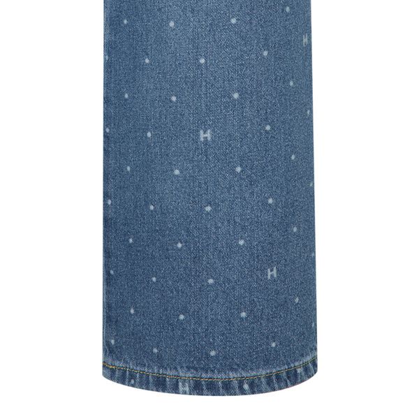 (ヘッジズレディース) 24SS ブルードットプリントセミワイドデニムパンツ HSPA4B282B2 (ヘッジズレディース) 24SS ブルードットプリントセミワイドデニムパンツ HSPA4B282B2