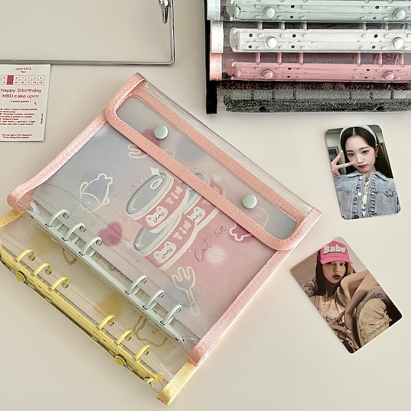 Qoo10] A6 3穴 コレクトブック カラフル バ