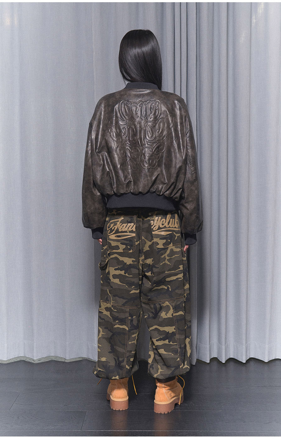 [NF]キルティングリバーシブルエンボジャンパーQUILTING REVERSIBLE EMBO JUMPER (BLACK)_F24ZA956 / （IVORY）_F24ZA956