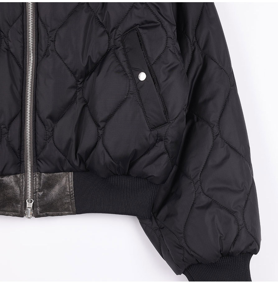 [NF]キルティングリバーシブルエンボジャンパーQUILTING REVERSIBLE EMBO JUMPER (BLACK)_F24ZA956 / （IVORY）_F24ZA956