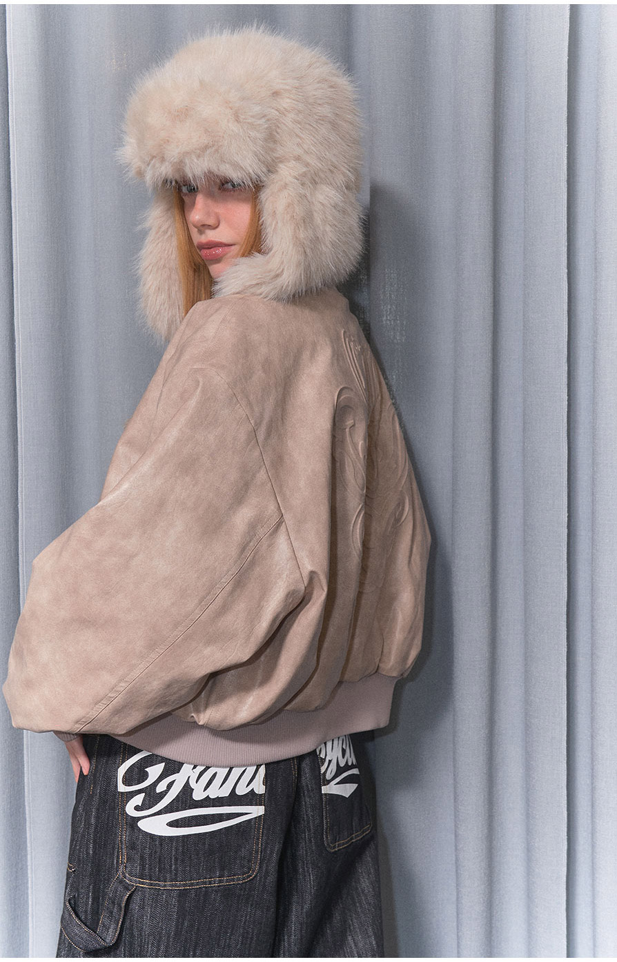 [NF]キルティングリバーシブルエンボジャンパーQUILTING REVERSIBLE EMBO JUMPER (BLACK)_F24ZA956 / （IVORY）_F24ZA956