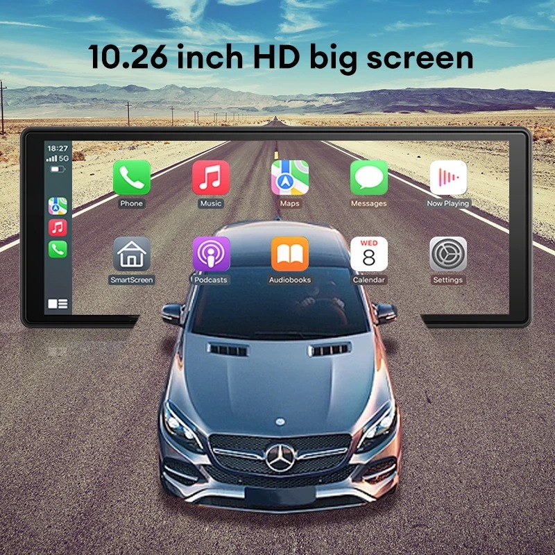 10.26インチ Carplay MP5 プレーヤー ポータブル BT タッチスクリーン ワイヤレス Carplay Android Auto カーラジオ Apple または Android ビデオス