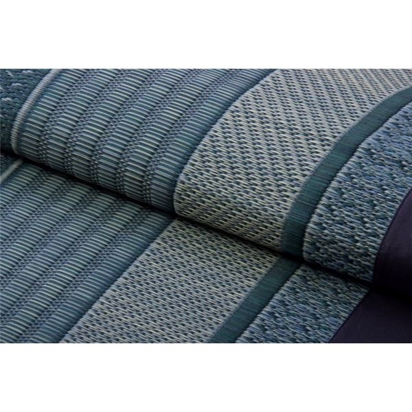 再入荷低価 モダン ネイビー... : 家具・インテリア い草 ラグマット/絨毯 日本製格安