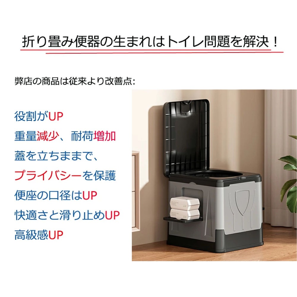 【国内発送】防災グッズ!簡易トイレ 折りたたみ ポータブルトイレ 携帯トイレ 防災トイレ 災害用 非常用 防災グッズ 耐荷重150kg 排便袋凝固剤12回分付き超軽量 toil 【国内発送】防災グッズ!簡易トイレ 折りたたみ ポータブルトイレ 携帯トイレ 防災トイレ 災害用 非常用 防災グッズ 耐荷重150kg 排便袋凝固剤12回分付き超軽量 toil