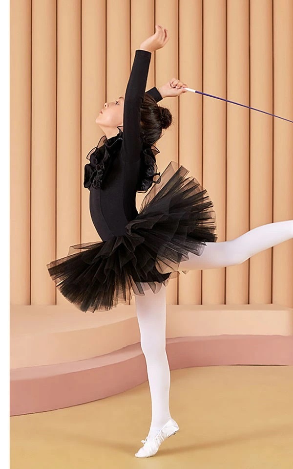 バレエ レオタード 子供 黒 スカート付き 長袖 チュチュ コットン バレエ レオタード キッズ ジュニア用 バレエ用品 レッスン こども 発表会 レッスン着 新体操 バレエ衣装 練習用 ブラック 黒 バレエ レオタード 子供 黒 スカート付き 長袖 チュチュ コットン バレエ レオタード キッズ ジュニア用 バレエ用品 レッスン こども 発表会 レッスン着 新体操 バレエ衣装 練習用 ブラック 黒
