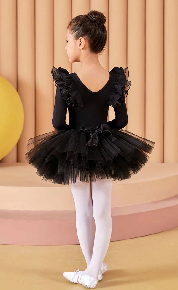 バレエ レオタード 子供 黒 スカート付き 長袖 チュチュ コットン バレエ レオタード キッズ ジュニア用 バレエ用品 レッスン こども 発表会 レッスン着 新体操 バレエ衣装 練習用 ブラック 黒 バレエ レオタード 子供 黒 スカート付き 長袖 チュチュ コットン バレエ レオタード キッズ ジュニア用 バレエ用品 レッスン こども 発表会 レッスン着 新体操 バレエ衣装 練習用 ブラック 黒