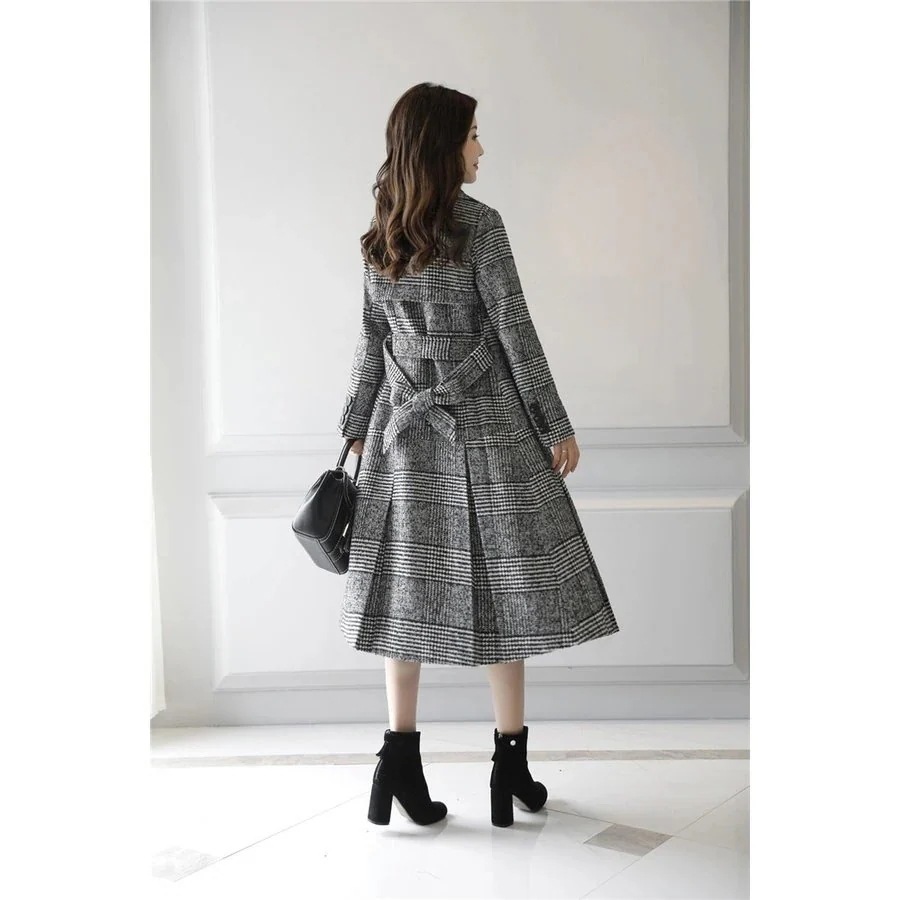 チェスターコート ロング丈 レディース ロングトレンチコート ラシャ コート アウター aライン 着痩せ ベルト付き キレイめ 上品 大人 40代 体型カバー-a01