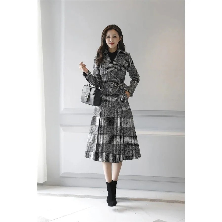 チェスターコート ロング丈 レディース ロングトレンチコート ラシャ コート アウター aライン 着痩せ ベルト付き キレイめ 上品 大人 40代 体型カバー-a01