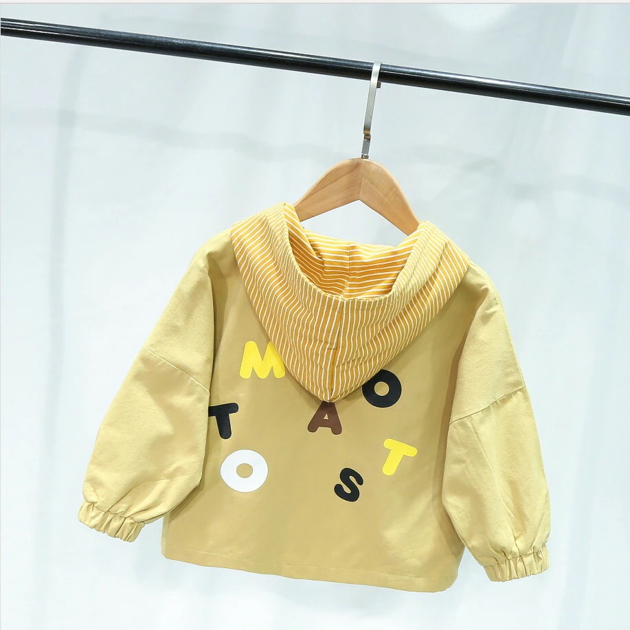 コート 子供服 上着 韓国子供服 トップス 女子 ジャケット 男子 ジャンバー キッズ 男女兼用 フード付 通園 ロゴプリント 80cm 90cm 100cm 110cm