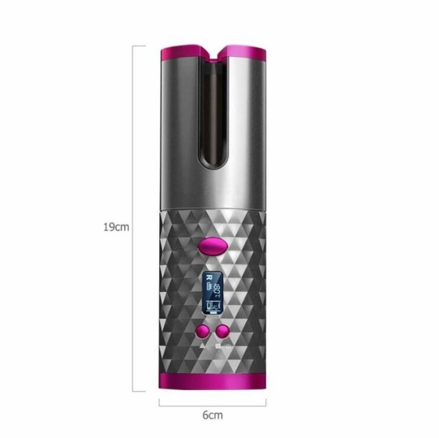 オートカール 自動巻き ヘアアイロン コードレス自動カールアイロン 温度調節可能ヘアアイロン 多機能USB充電自動巻き髪_3