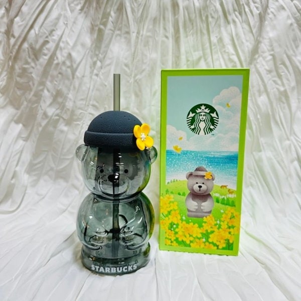 [韓国 済州島 超レア] スターバックス ベアリスタ ガラスタンブラー　コールド 完売 スターバックス アルパカ ベアリスタ ガラス コールド