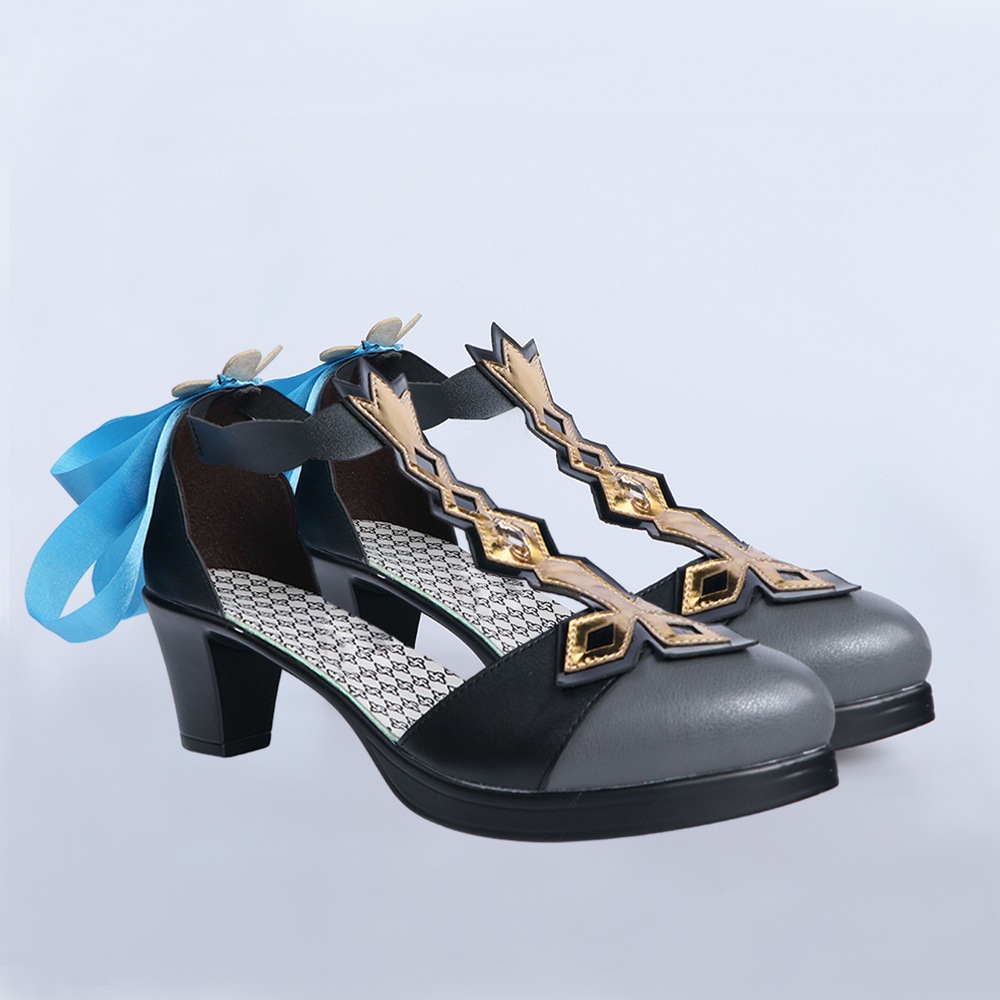 【期間特恵】原神風 幻想的なランタン祭りをモチーフにした青髪キャラクター向けコスチュームセット(ウィッグ・靴付き) - 東洋風ファンタジー衣装 【期間特恵】原神風 幻想的なランタン祭りをモチーフにした青髪キャラクター向けコスチュームセット(ウィッグ・靴付き) - 東洋風ファンタジー衣装