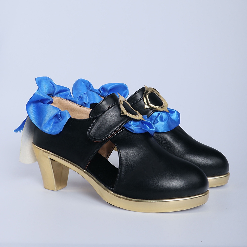 【期間特恵】原神風 幻想的なランタン祭りをモチーフにした青髪キャラクター向けコスチュームセット(ウィッグ・靴付き) - 東洋風ファンタジー衣装 【期間特恵】原神風 幻想的なランタン祭りをモチーフにした青髪キャラクター向けコスチュームセット(ウィッグ・靴付き) - 東洋風ファンタジー衣装