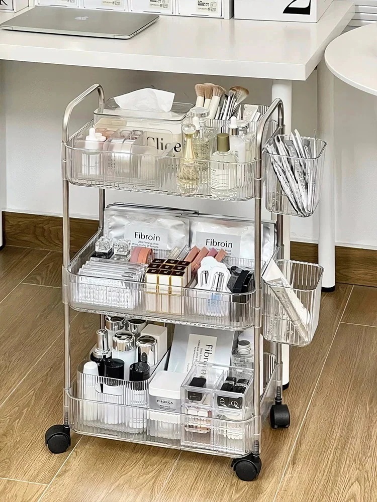 【20点セット】メガ割クリア収納ラック キッチンワゴン 小物収納 コスメ収納 キャスター付き 韓国雑貨 韓国インテリア
