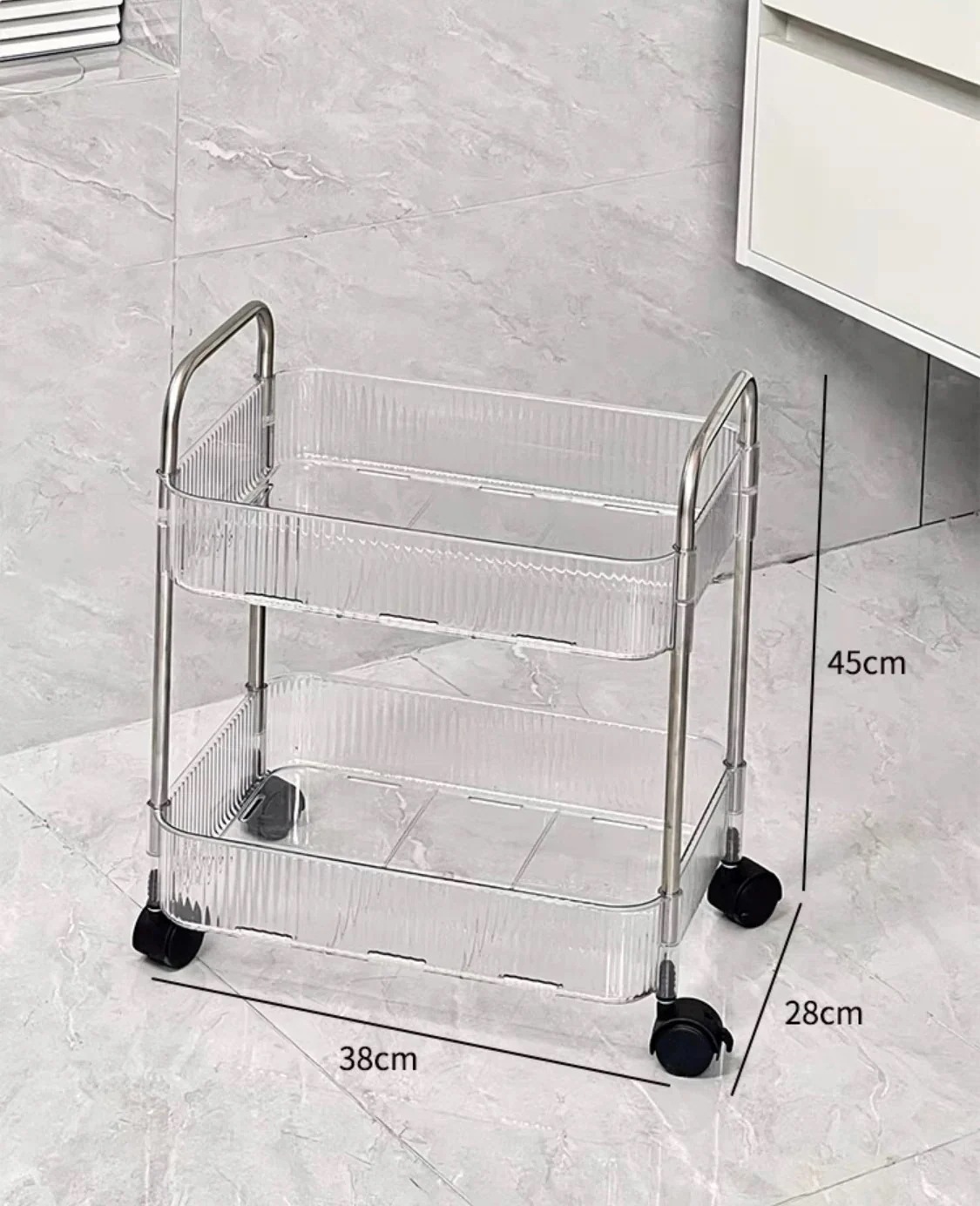 【20点セット】メガ割クリア収納ラック キッチンワゴン 小物収納 コスメ収納 キャスター付き 韓国雑貨 韓国インテリア