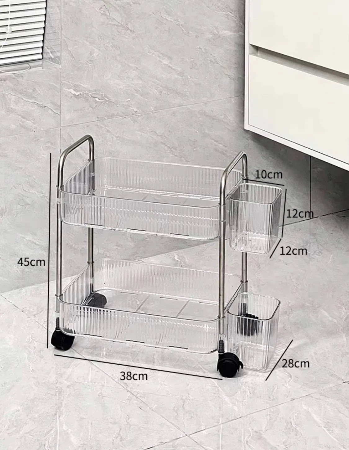 【20点セット】メガ割クリア収納ラック キッチンワゴン 小物収納 コスメ収納 キャスター付き 韓国雑貨 韓国インテリア