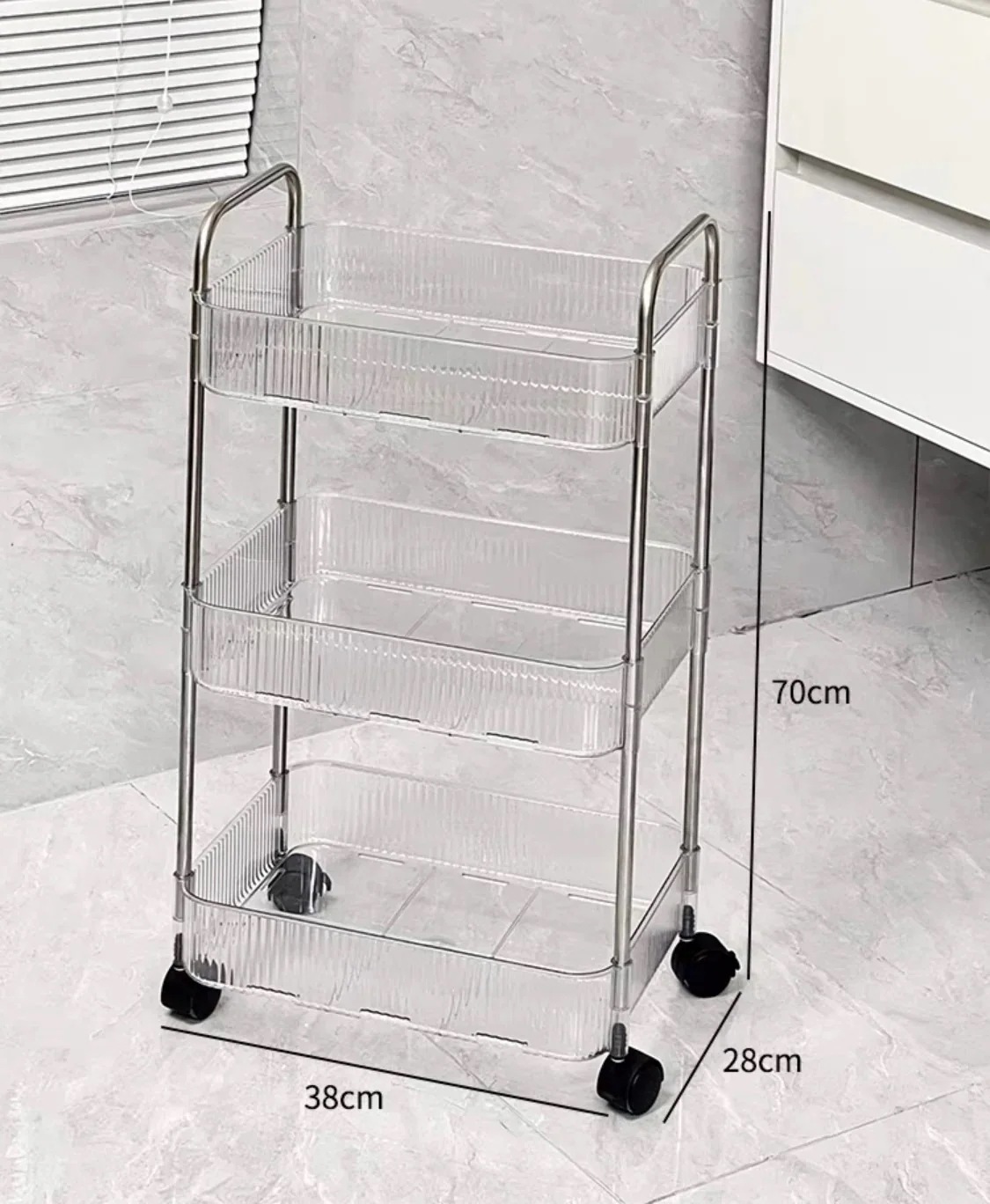 【20点セット】メガ割クリア収納ラック キッチンワゴン 小物収納 コスメ収納 キャスター付き 韓国雑貨 韓国インテリア