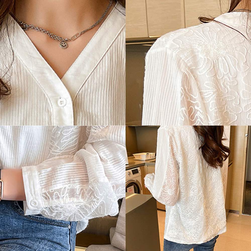 ブラウス レディース Vネックシアーブラウス 黒 ノーアイロン ワンピース Tシャツ 春 レース 安い カットソー ブランド スーツ オフィス カジュアル 冬 秋 きれいめ 高品質 人気 フォーマル