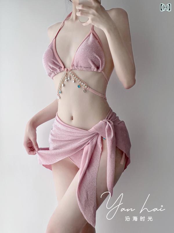 カジュアル 水着 ビキニ スイムウェア レディース 夏 海 プール リゾート レジャー 胸パッドありワイヤーなし