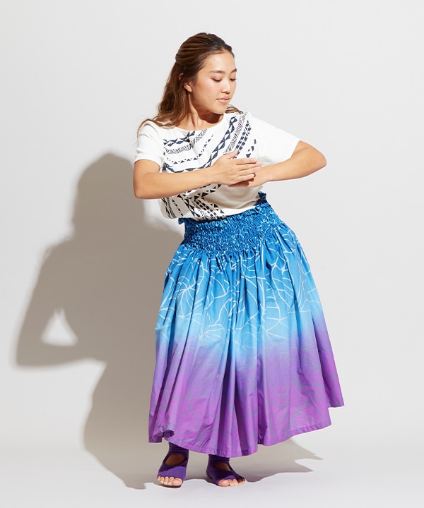 【既製品】【既製品】シングルパウ 73CM丈 タロ/ブルー系 【既製品】【既製品】シングルパウ 73CM丈 タロ/ブルー系