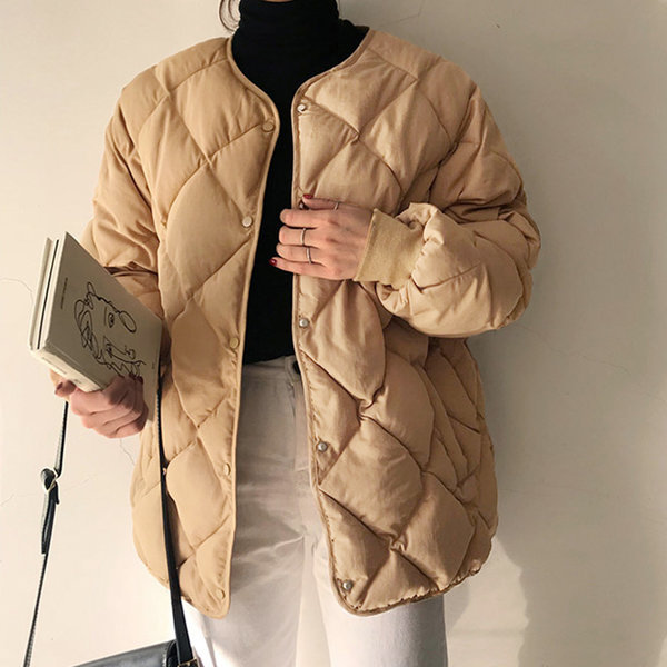 ノーカラー キルティング キルティング レディース ショートダウン ジャンパー 冬 ジャケット デイリー ノーカラー キルティング キルティング レディース ショートダウン ジャンパー 冬 ジャケット デイリー