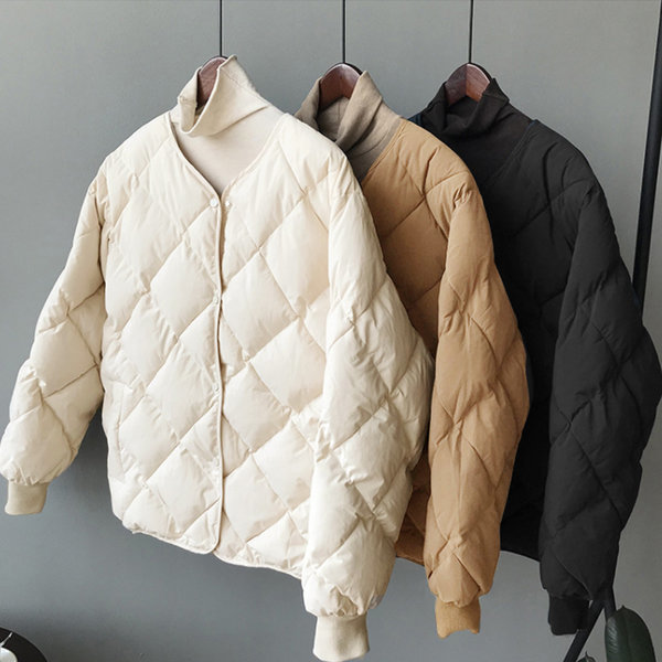 ノーカラー キルティング キルティング レディース ショートダウン ジャンパー 冬 ジャケット デイリー ノーカラー キルティング キルティング レディース ショートダウン ジャンパー 冬 ジャケット デイリー