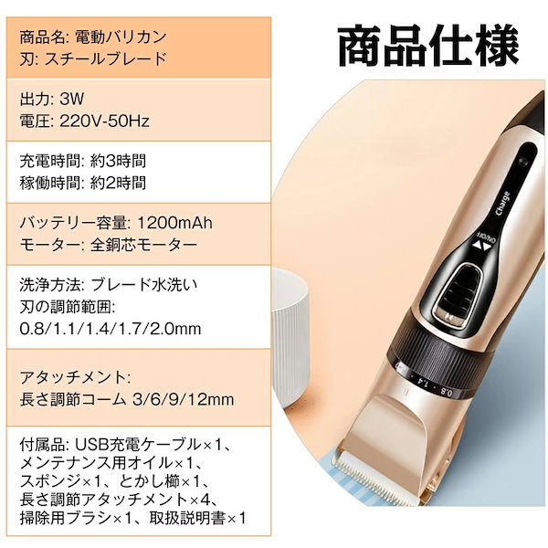 サプリーム なつかしかっ トリミング用バリカン 新品未使用/中古の 