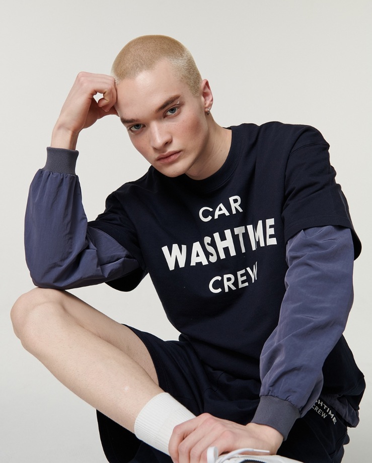 Crazy Car Wash Crew] WASH TIME HALF SWEATSHIRTS トレーナー