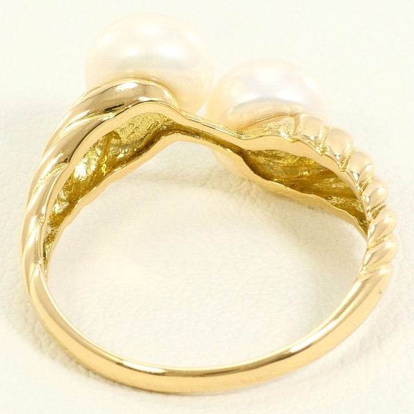 K18 18金 YG リング 13号 パール(真珠) 約7mm 【中古】 K18 18金 YG リング 13号 パール(真珠) 約7mm 【中古】
