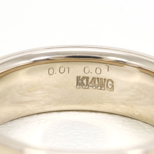 K14 14金 WG リング 指輪 12号 ダイヤ 0.01 0.01 ジュエリー 中古 K14 14金 WG リング 指輪 12号 ダイヤ 0.01 0.01 ジュエリー 中古