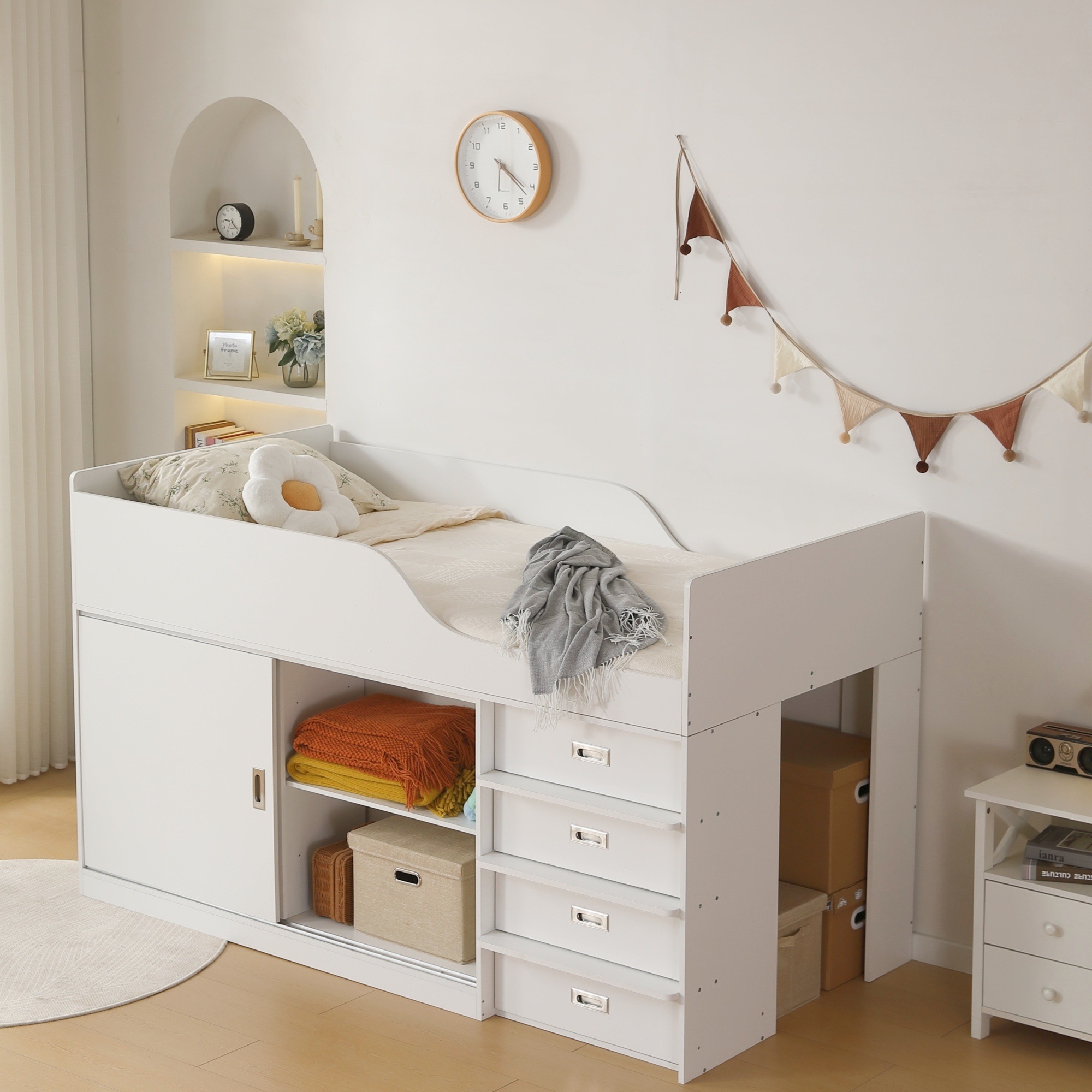 システムベッド ロフトベッド S 木製 高さ115cm シングル Amazon.co.jp: システムベッド ロフトベッド 階段付き 省