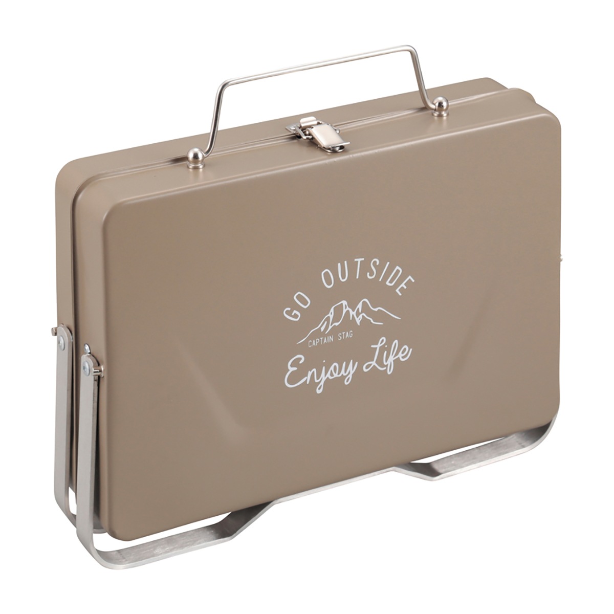 キャプテンスタッグ CAPTAIN STAG モンテ V型 卓上グリル カーキ UG-66 ソロキャンプ お花見 バーベキュー