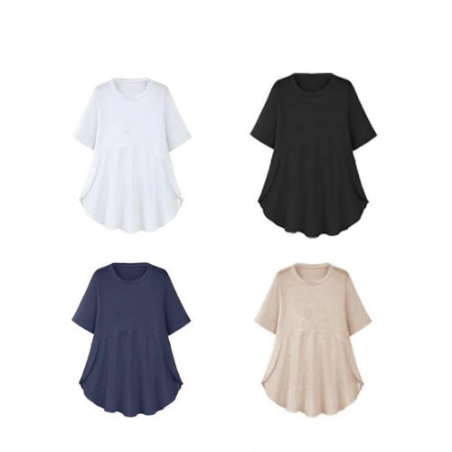 202夏新作 tシャツ Tシャツ 半袖シャツ ビッグシルエット ラウンドネック 着回し 2# L 3914