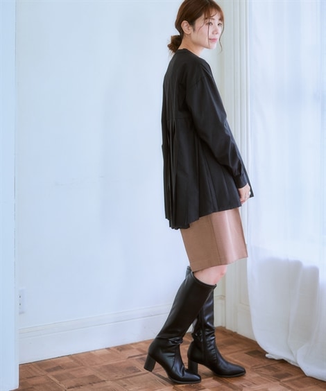 ショート・ノーマル 防水・防滑スクエアトゥストレッチロングブーツ ワイズ３Ｅ 選べる筒幅 制菌・消臭中敷