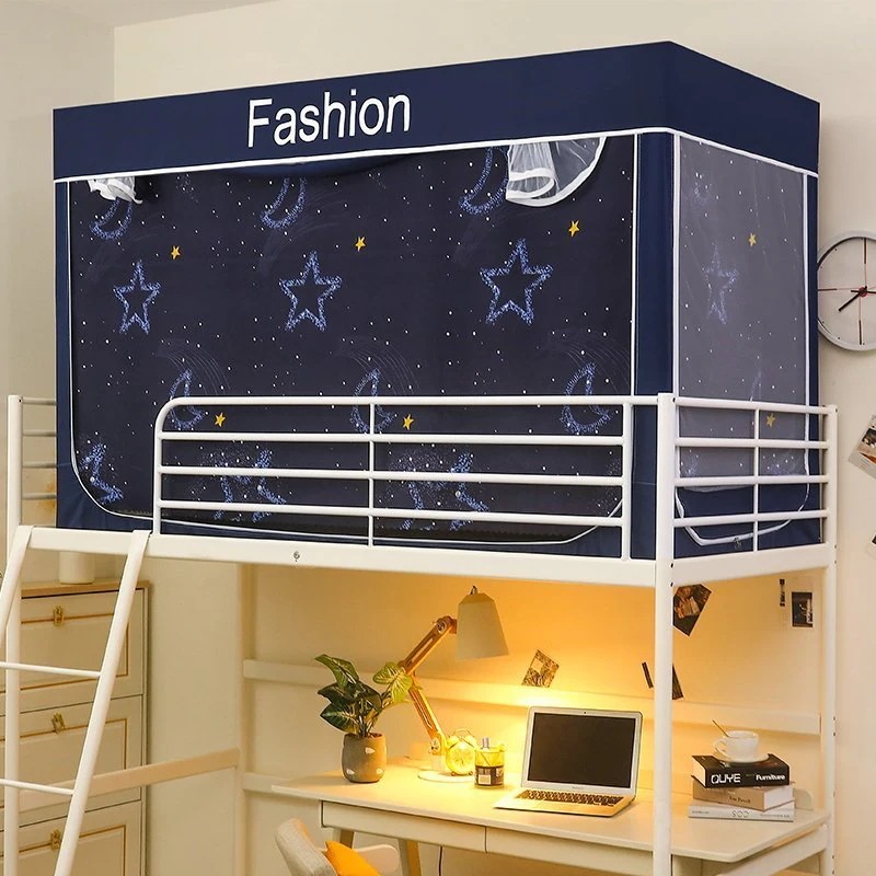 プライバシー蚊帳 かや ファッ ベッドテント 学生寮 プライバシーテント 遮光 ブラケット付き 蚊帳