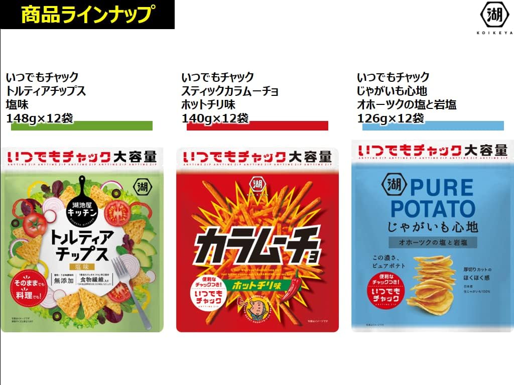 湖池屋 いつでもチャック トルティアチップス 塩味 128g×12袋 湖池屋 いつでもチャック トルティアチップス 塩味 128g×12袋