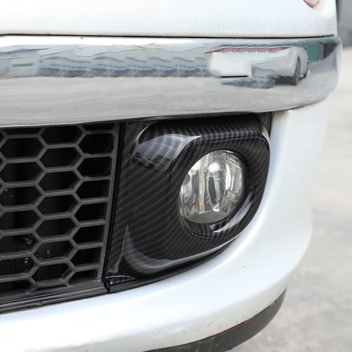 フロント フォグ ライト トリム リング FIAT 500 2011-2019 に適合 2個( 炭素繊維パターン) フロント フォグ ライト トリム リング FIAT 500 2011-2019 に適合 2個( 炭素繊維パターン)