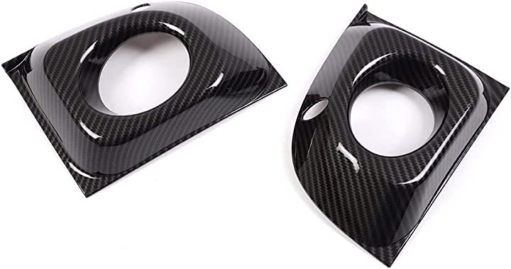 フロント フォグ ライト トリム リング FIAT 500 2011-2019 に適合 2個( 炭素繊維パターン) フロント フォグ ライト トリム リング FIAT 500 2011-2019 に適合 2個( 炭素繊維パターン)